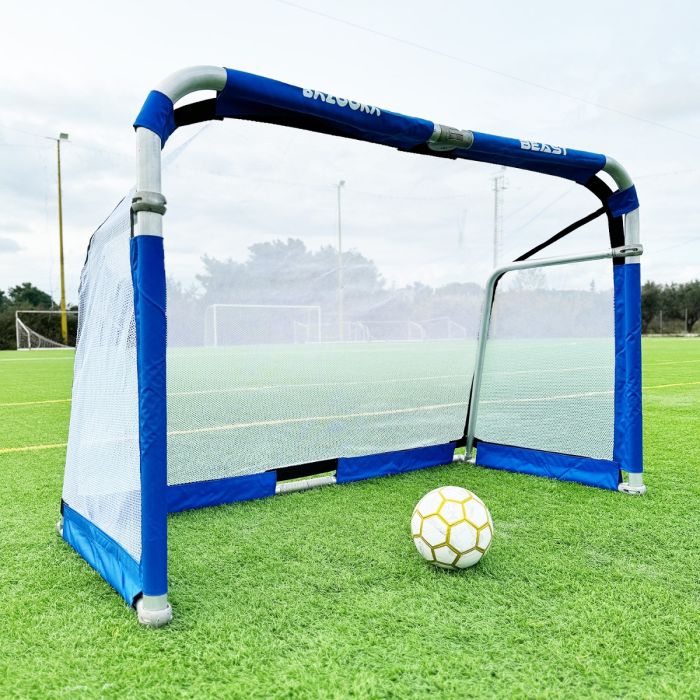 BAZOOKA “BEAST” FULL ALUMINIUM FOLDING GOAL 180x120 Royal Blå/Vit