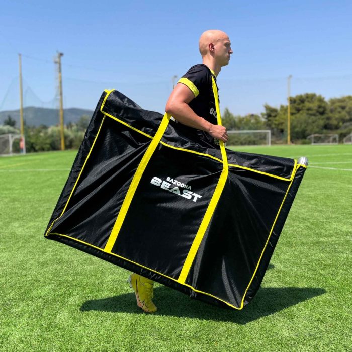 BAZOOKA “BEAST” FULL ALUMINIUM FOLDING GOAL 180x120 Svart/gul